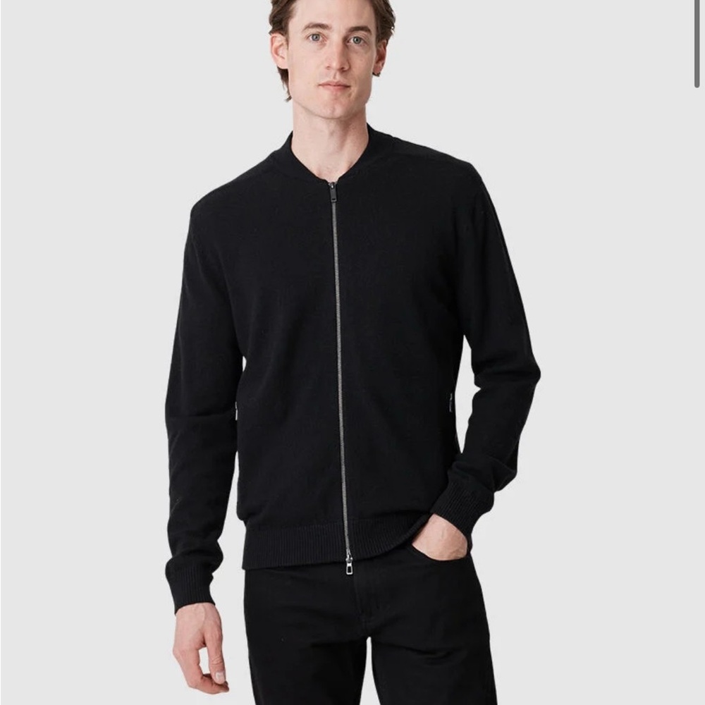 Rodd & Gunn Men's Black Zip-Up Sweater - Port Albert Knit (Nero) Large